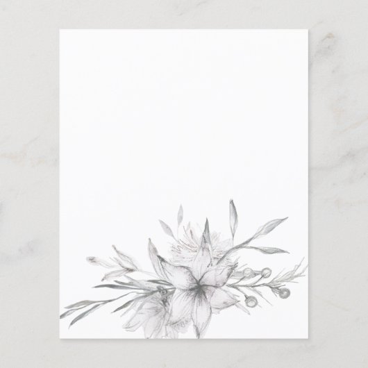 Blumenbudget Beileid in Liebe Erinnerung. Flyer (Hinten)