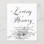 Blumenbudget Beileid in Liebe Erinnerung. Flyer (Vorne)