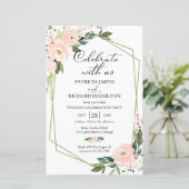 Blumenbudget Lässig Hochzeit 5,5 x 8,5 Einladung (Stehend Vorderseite)