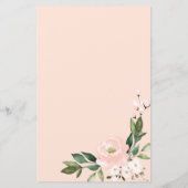 Blumenbudget Lässig Hochzeit 5,5 x 8,5 Einladung (Rückseite)