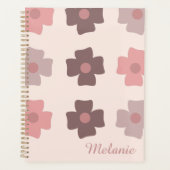 Blumenbügel Braun Rosa Name Planer (Vorderseite)