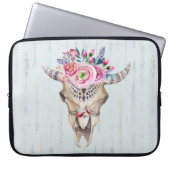 Blumenbulle über hellblauem Hintergrund Laptopschutzhülle (Vorderseite)