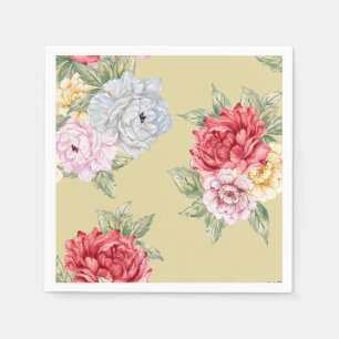 Blumenbündel aus Mohn Serviette