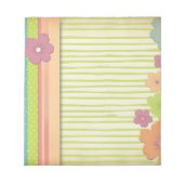 Blumenbündel in hellen Frühlingsfarben Notizblock (Vorderseite)