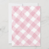 Blumenbunny Babydusche Einladung Preppy (Rückseite)