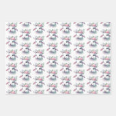 Blumenbunny Oaster Wrapping Paper Set 3 Geschenkpapier Set (Vorderseite)