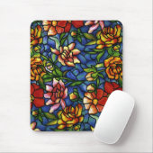BlumenBuntglas Mousepad (Mit Mouse)