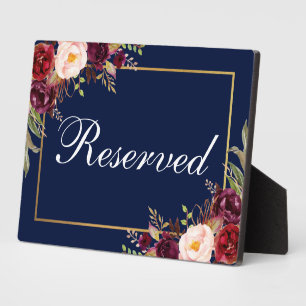Blumenburgund Blue Wedding Reserviert 12x18 Table Fotoplatte