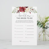 Blumenburgund Wie alt war die Braut, um zu spielen (Stehend Vorderseite)