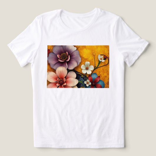 Blumenburst Tri-Blend Shirt (Design Vorderseite)