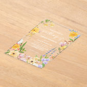 Blumenbutter, gelb, botanisch Hochzeit Acryleinladungen (Ablage )