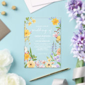 Blumenbutter, gelb, botanisch Hochzeit Acryleinladungen (In Situ (Hochzeit))