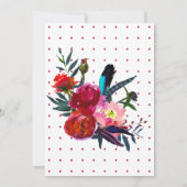 Blumenchic Aquarell Geburtstagsparty Einladung (Rückseite)