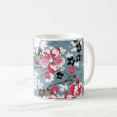 Blumenchic: Kleine Blossom-Hintergründe Kaffeetasse (VorderseiteRechts)