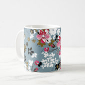 Blumenchic: Kleine Blossom-Hintergründe Kaffeetasse (Vorderseite Links)