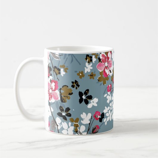 Blumenchic: Kleine Blossom-Hintergründe Kaffeetasse (Links)