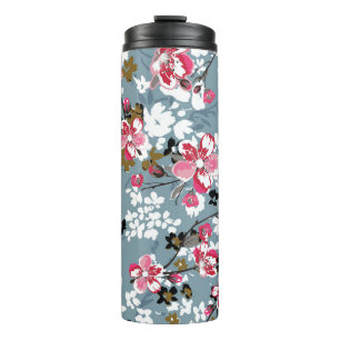 Blumenchic: Kleine Blossom-Hintergründe Thermosbecher