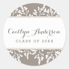 Blumenchic Personalisiert Grad Umschlag Aufkleber