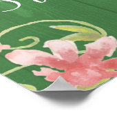 Blumenchic rustikales Brautparty Begrüßungszeichen Poster (Ecke)