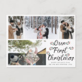 Blumenchic Unser erstes Weihnachtsfest 4 FotoColla Postkarte (Vorderseite)