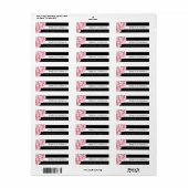 Blumenchic Wedding Rücksendeadressen-Aufkleber (Vorne)