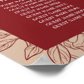 Blumenchinesisch Hochzeit 16 Tafelsitzkarten Poster (Ecke)