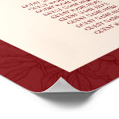 Blumenchinesisch Hochzeit 9 Tischkarten Poster (Ecke)