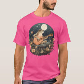 Blumencockner-Frosch Acoustic Gitarre spielen T-Shirt (Vorderseite)