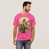 Blumencockner-Frosch Acoustic Gitarre spielen T-Shirt (Vorne ganz)