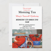 Blumencocktail China Nachmittagstee individuell ge Einladung (Vorderseite)