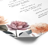 Blumencocktail Hochzeitstipendium Poster (Ecke)