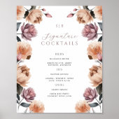 Blumencocktail Hochzeitstipendium Poster (Vorne)