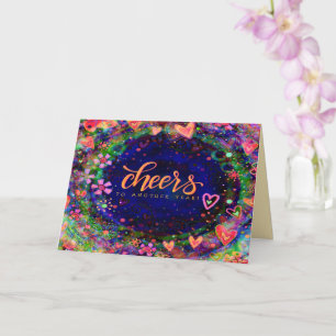 Blumencocktail zum Hübschen Jahr Karte