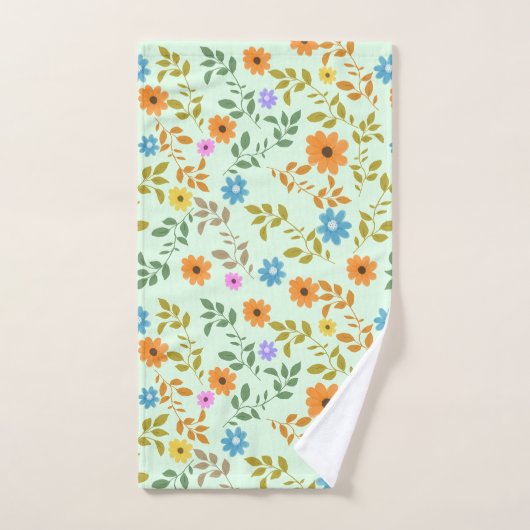 Blumencodierung hübscher Blume Badhandtuch Set (Handtuch)