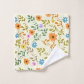 Blumencodierung hübscher Blume Badhandtuch Set (Waschlappen)