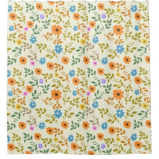 Blumencodierung hübscher Blume Duschvorhang (Vorderseite)