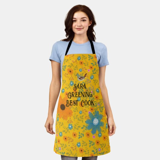 Blumencodierung hübscher Blume Schürze (Getragen)