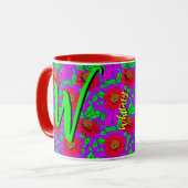 Blumencoffee Tasse mit schönem Design für Blume (Vorderseite Links)