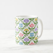 Blumencoffee Tasse "Needlepoint" (VorderseiteRechts)