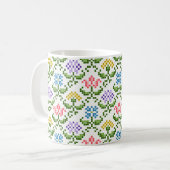 Blumencoffee Tasse "Needlepoint" (Vorderseite Links)