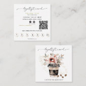 *~* Blumencoffee To Go Espresso QR Belohnungen Treuekarte (Vorne/Hinten)