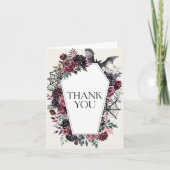 Blumencoffin Halloween-Kinderdusche Dankeskarte (Vorderseite)