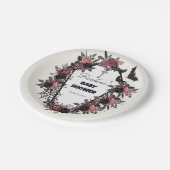 Blumencoffin Halloween-Kinderdusche Pappteller (Schrägansicht)