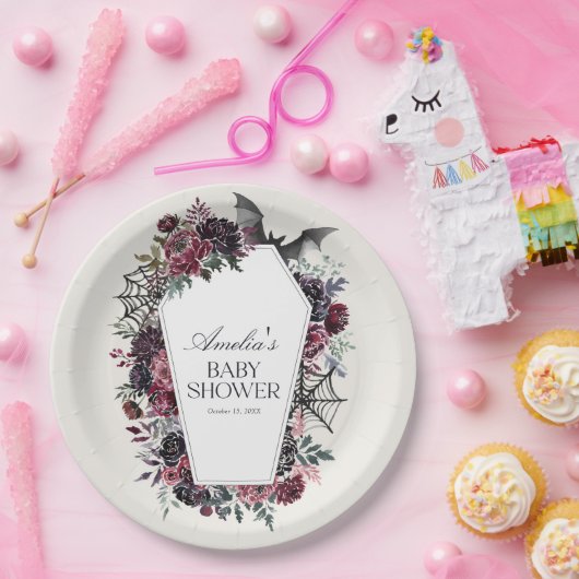 Blumencoffin Halloween-Kinderdusche Pappteller (Party)