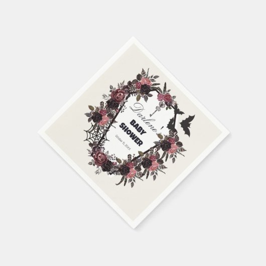 Blumencoffin Halloween-Kinderdusche Serviette (Ecke)