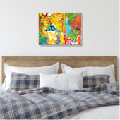 BlumenCollage 1974 Canvas Print Leinwanddruck (Insitu (Schlafzimmer))