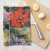 BlumenCollage Blume für Mum Teetuch Geschirrtuch (Viertel Falte)