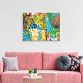 BlumenCollage Leinwanddruck (Insitu (Wohnzimmer))