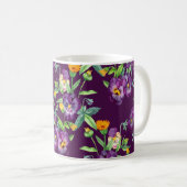 BlumenCollage, nahtlose Muster, abstrakte Digitalf Kaffeetasse (VorderseiteRechts)