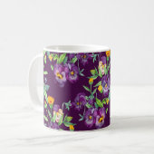 BlumenCollage, nahtlose Muster, abstrakte Digitalf Kaffeetasse (Vorderseite Links)